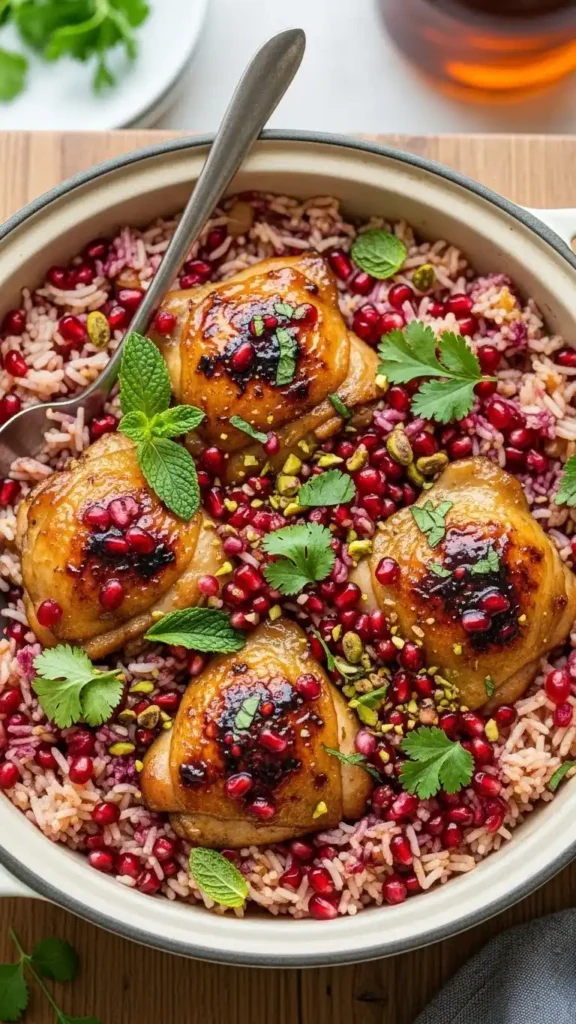 1-pot-pomegranate-chicken-and-rice