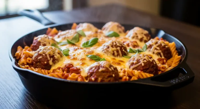 easy-skillet-meatball-parmesan-pasta-ready-in-30-minutes