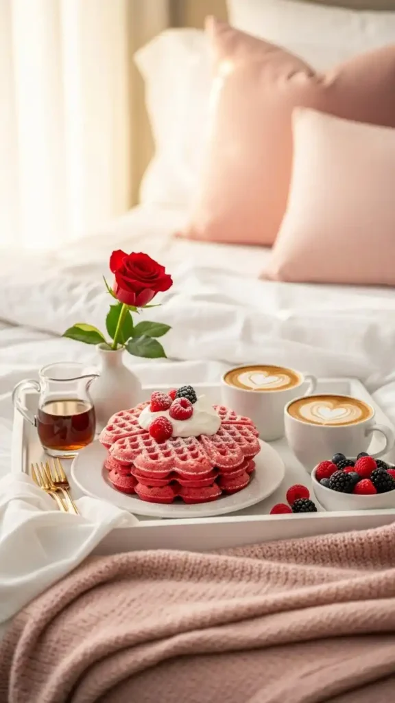 pink-velvet-waffles
