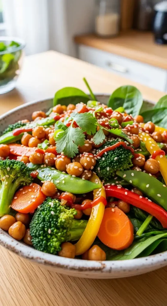 chickpea-veggie-stir-bowl